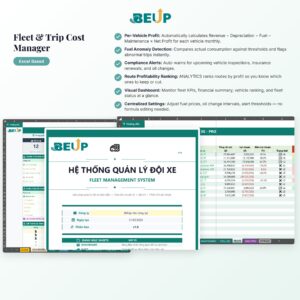 BEUP Fleet Trip - Template quản lý đoàn xe du lịch Excel