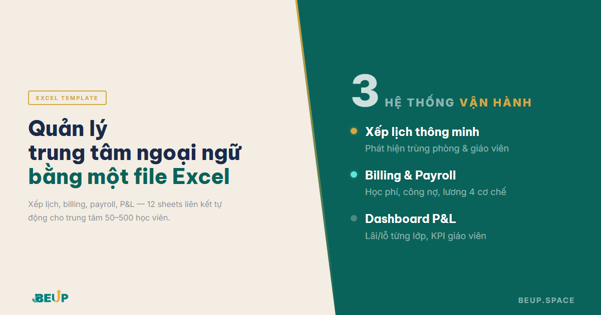 Quan ly trung tam ngoai ngu bang Excel