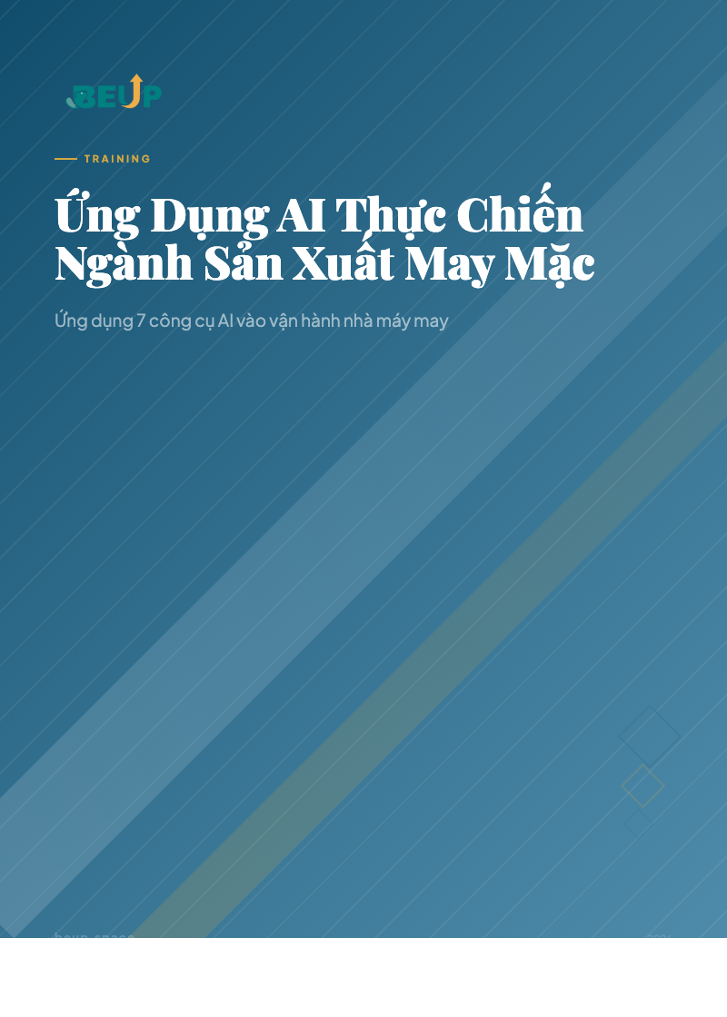 BEUP Cover - Ứng Dụng AI Thực Chiến Ngành Sản Xuất May Mặc