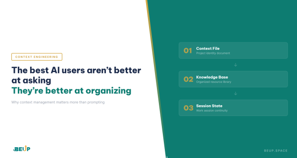 Context management in AI - the best AI users organize better