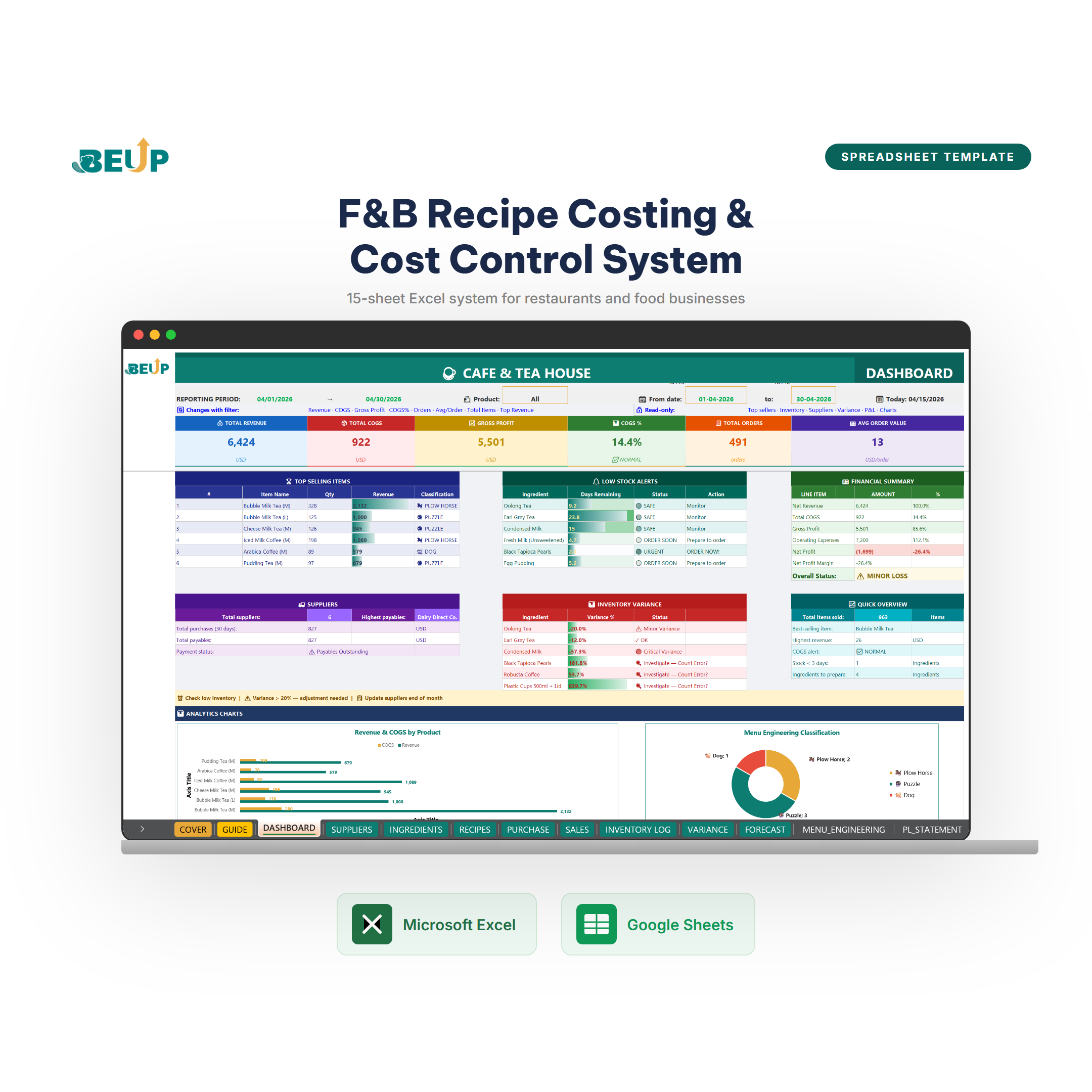 FnB Recipe Cost Control listing slide 1 EN