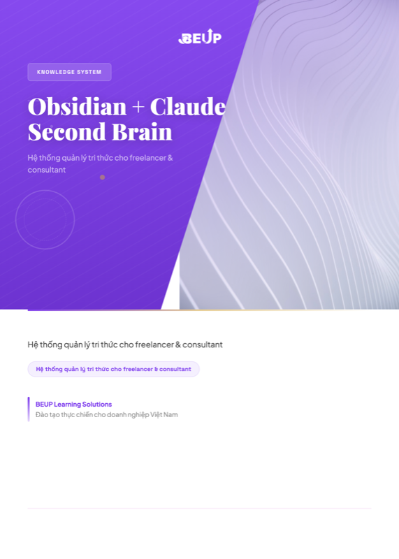 BEUP obsidian-second-brain cover