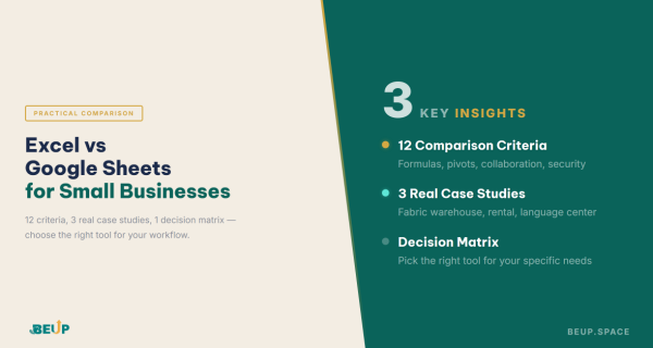 Excel vs Google Sheets comparison for small businesses