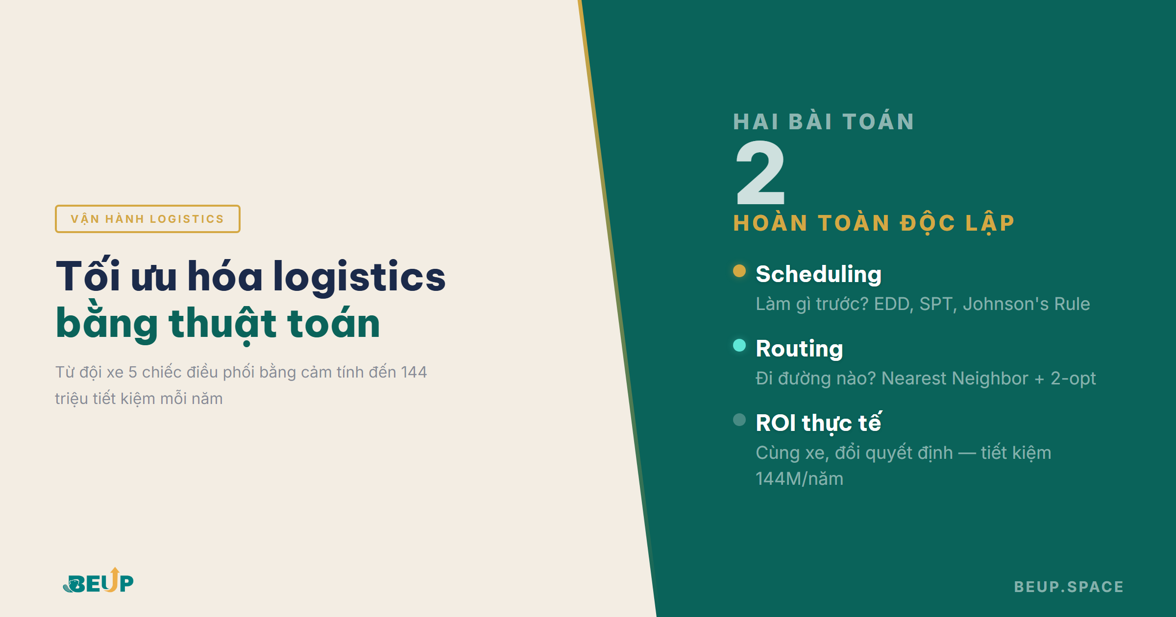 Tối ưu hóa logistics bằng thuật toán — ảnh hero bài viết