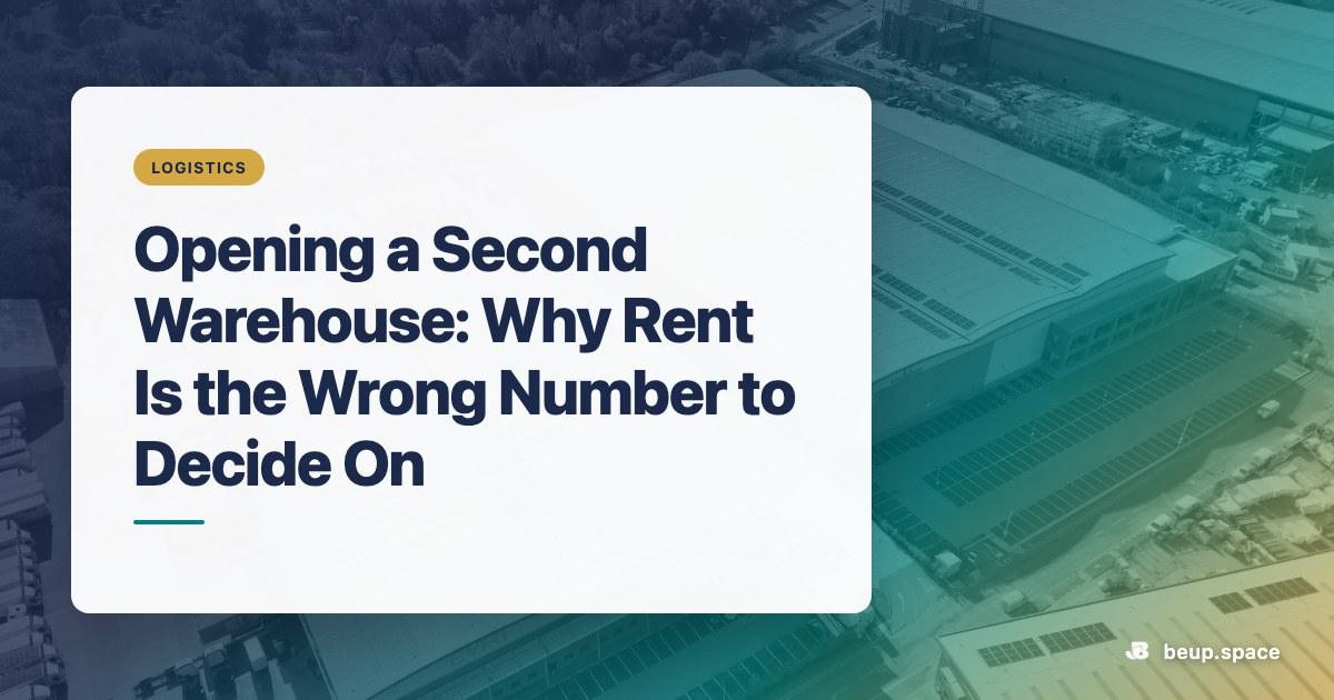 U-shaped total logistics cost curve for a second warehouse decision