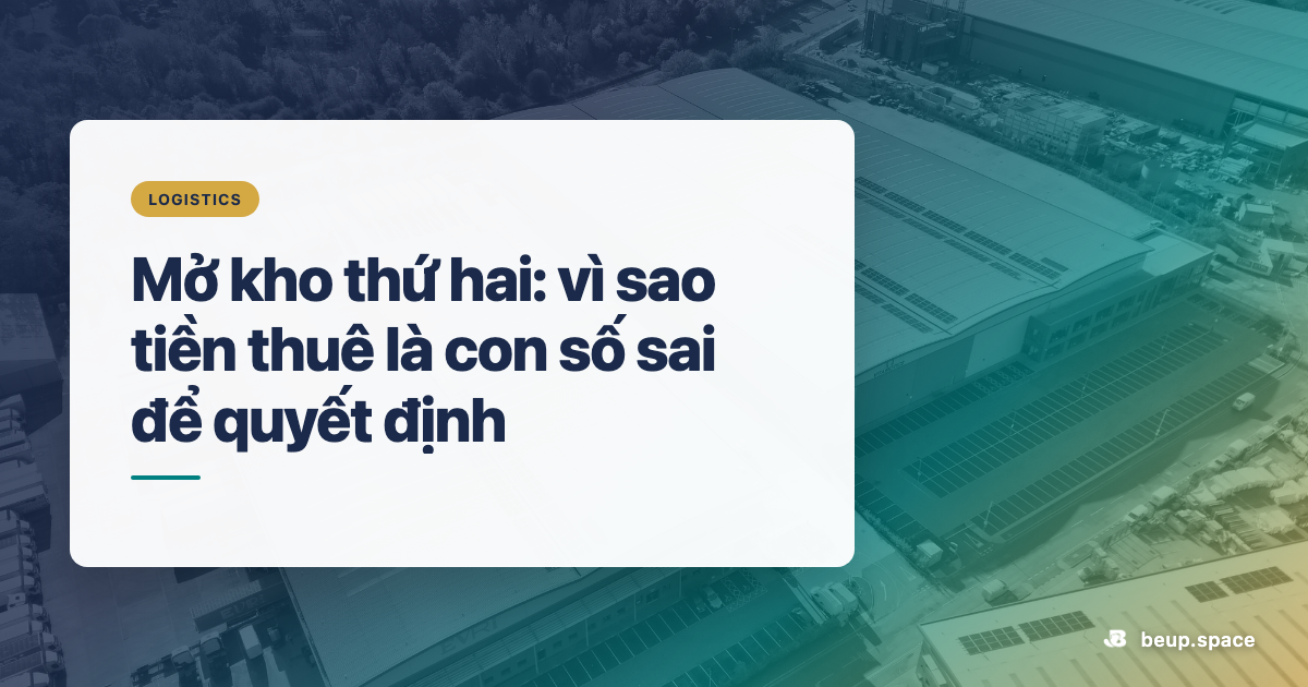 Đường cong chữ U của tổng chi phí logistics khi mở kho thứ hai