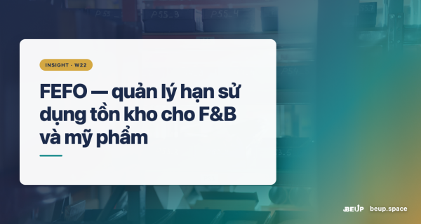 Kho FMCG với batch labels và dashboard cảnh báo hạn sử dụng theo phương pháp FEFO