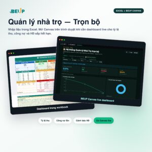 Quản Lý Nhà Trọ Trọn Bộ – Hợp Đồng, Thu Tiền & Điện Nước | Excel Template